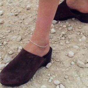 Doen Anouk Brown Suede Clogs Mules